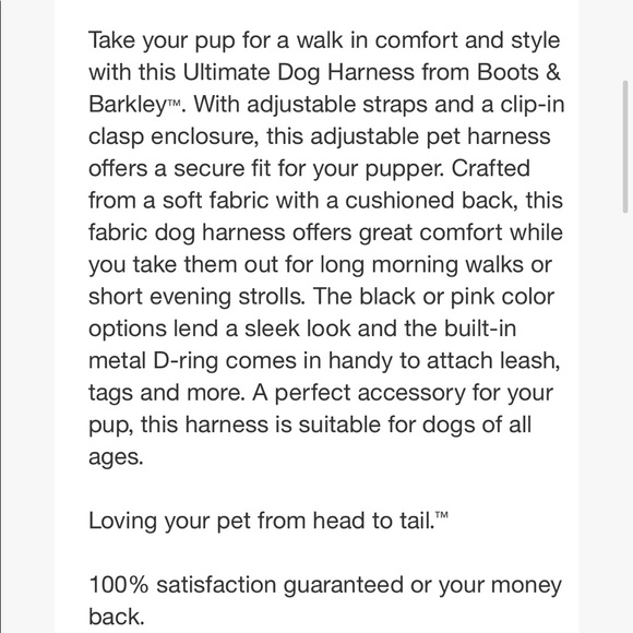 Boots and Barkley small grey dog harness - Picture 5 of 14